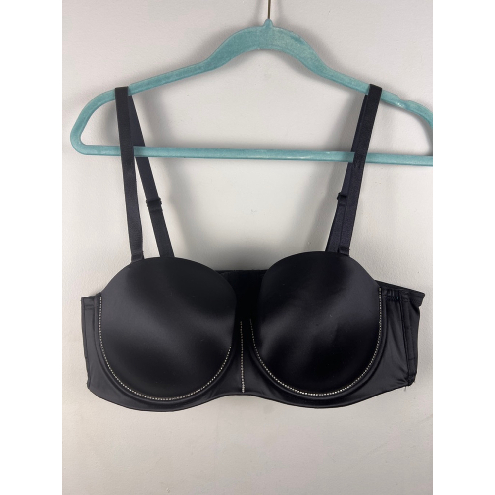 Women's TORRID Black Strapless Bra with Rhinestones 42C